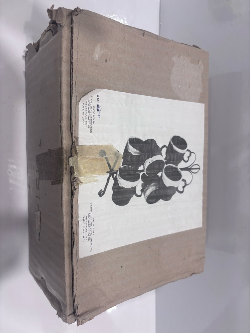 Vintage 1970s/80s Japanese stoneware drip glaze stacking mugs set of 6 w box